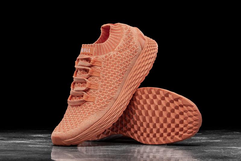 Orange Nobull Melon Knit Runner Women's Running Shoes | CA B1690E